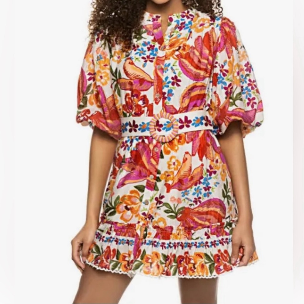 Farm Rio Belted Painterly Spring Bananas